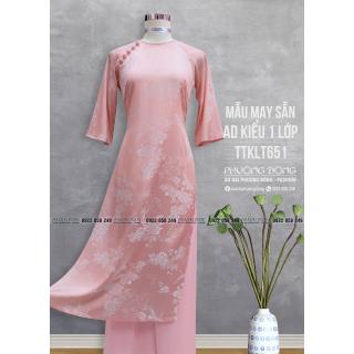 Áo Dài Phom Trẻ Gấm Lụa Phom Suông TTKLT651